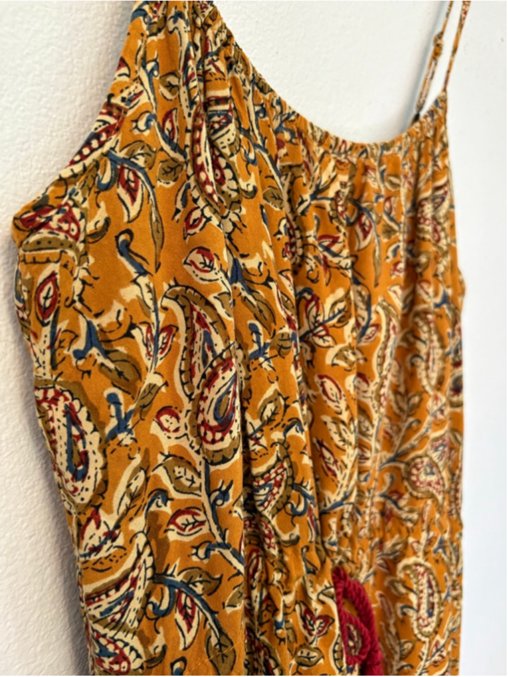 Natural Life Boho Paisley Midi Dress with Tassels Medium - Picture 7 of 13